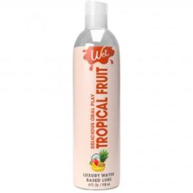 Wet Flavored Tropical Oral Lubricant 4 fluid ounces.