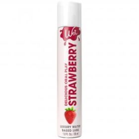 Wet Flavored Strawberry Oral Lubricant 1 fluid ounce.