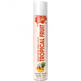 Wet Flavored Tropical Oral Lubricant 1 fluid ounce.