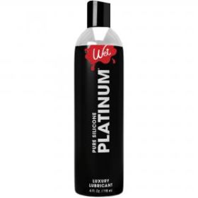 Wet Platinum Silicone Personal Lubricant 4 fluid ounces.