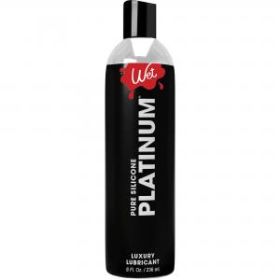 Wet Platinum Silicone Personal Lubricant 8 fluid ounces.