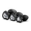 Luxe Bling Plugs Training Kit Black with White Gems.