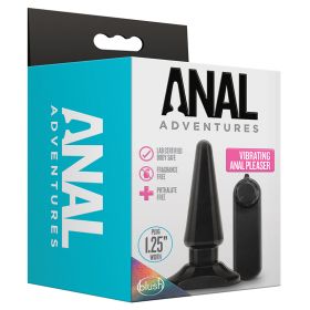 Anal Adventures Basic Vibrating Anal Pleaser Black