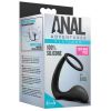 Anal Adventures Platinum Cock Ring Plug-Black