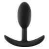 Anal Adventures Platinum Silicone Vibra Slim Plug-Small Black