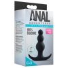 Anal Adventures Platinum Beaded Plug-Black