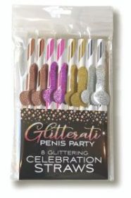 Glitterati Penis Party Cocktail Celebration Straws