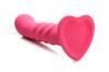 Simply Sweet Vibrating Ribbed Silicone Dildo with Remote Control