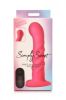 Simply Sweet Vibrating Ribbed Silicone Dildo with Remote Control