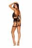 Ride Em Cowgirl Faux Suede Bralette Set Black O/S