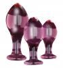 Edonista Kyla 3 Piece Glass Anal Plug Kit.