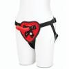 Lux Fetish Red Heart Strap On Harness and 5 inches Dildo Set