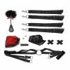 Night Of Romance Satin Cuffs with Rose Petals 6 Piece Bed Spreader Set