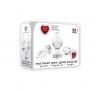 Adam and Eve Toys Red Heart Gem Glass Plug Set from Evolved Novelties.