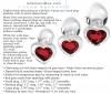 Adam and Eve Toys Red Heart Gem Glass Plug Set from Evolved Novelties.