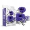 Nixie Metal Plug and Furry Cuff Set Purple