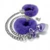 Nixie Metal Plug and Furry Cuff Set Purple