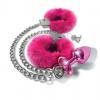 Nixie Metal Plug and Furry Cuff Set Pink