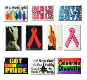 (D) Gaysentials Pride Goods Magnet Pack B variety package