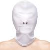 Fetish and Fantasy Zippered Mouth Hood White