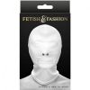 Fetish and Fantasy Zippered Mouth Hood White