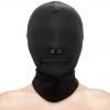 Fetish and Fantasy Zippered Mouth Hood Black