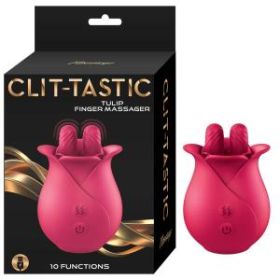 The Nasstoys Clit Tastic Tulip Finger Massager Rose