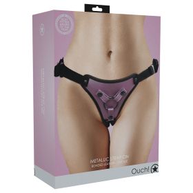 Ouch! Metallic Strap On Harness-Rose