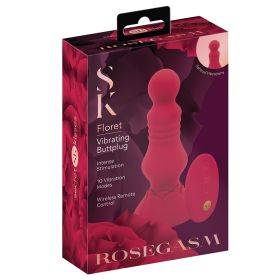 Secret Kisses Rosegasm Remote Control Thrusting Floret Butt Plug