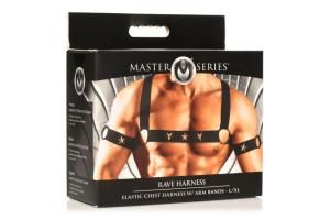Master Series Elastic Chest Harness with Arm Bands L/XL