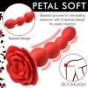 Bloomasm Rose Twirl 10X Vibrating and Rotating Silicone Anal Beads