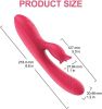 G Spot Vibrator; Rose Sex Toys for Clitoris G-spot Stimulation; Waterproof Dildo Vibrator with 10Powerful Vibrations Dual Motor Stimulator for Women