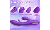 Rabbit Tapping Vibrator Dildo G Spot Vibrator with 7 Flapping Modes Sex Toys