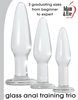 Adam and Eve Glass Anal Training Trio from Evolved Novelties.