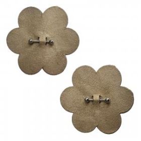 Pierced Pasties Nude Flower Breast Petal with Barbell Piercing Nipple Covers