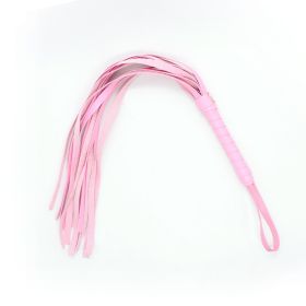 3Colors PU Leather Whip With Tassel Spanking Paddle Scattered Whip Knout Flirting Sex Toys For SM Adult Games Erotic Accessories (Color: Pink)