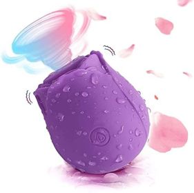 Rose Sex Toy For Women;  Waterproof Vaginal Suction Vibrator;  Intimate Nipple Sucking Cup;  Oral Clitoral Stimulato (Color: Purple)