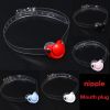 5 Colors Soft Safety Silicone Open Mouth Gag Ball Bdsm Bondage Slave Ball Gag Erotic Sex Toys for Female Couples Adult Sex Games