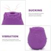 Rose Sex Toy For Women;  Waterproof Vaginal Suction Vibrator;  Intimate Nipple Sucking Cup;  Oral Clitoral Stimulato